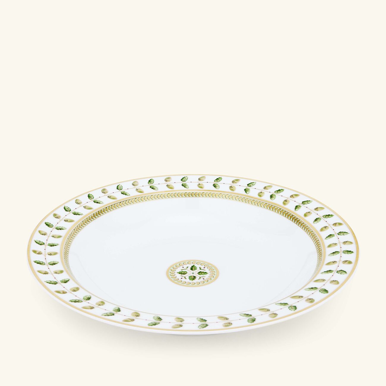 bernardaud constance deep dish round green 29cm