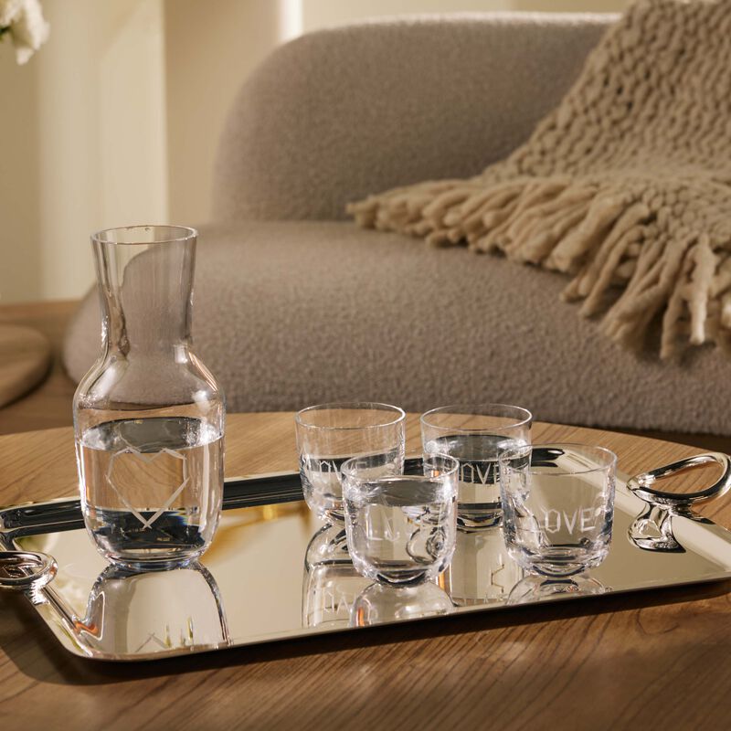 روكل كأس الشرب إيه بي سي لاف من الكريستال الشفاف