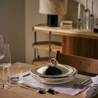 Vertigo Cover Round Silver Plated 25cm christofle vertigo cover round silver plated 25cm