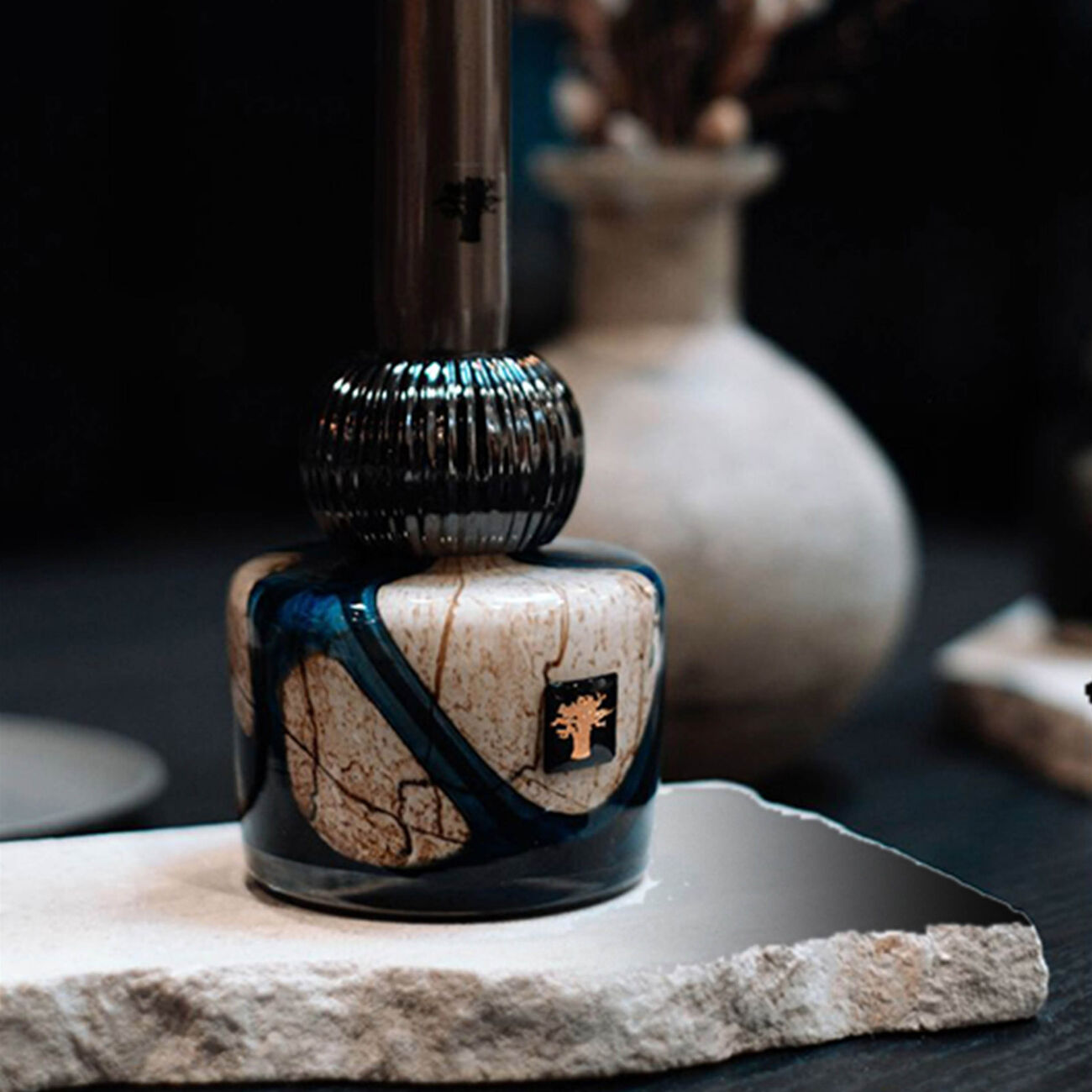 Stones Lazuli Candle Set Of 2 baobab collection stones lazuli candle set of 2