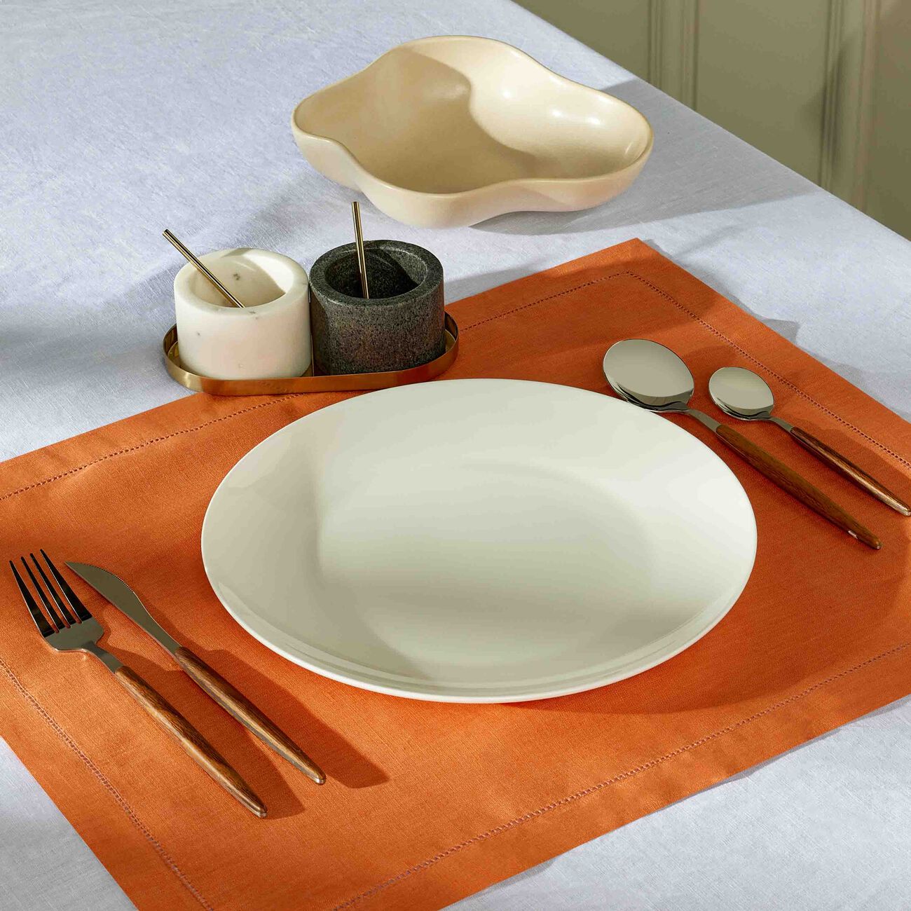 Feliz Placemat Orange Set Of 6 catherine denoual feliz placemat orange set of 6