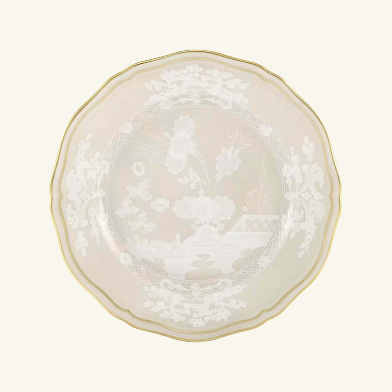 Oriente Italiano Mergina Bread Plate Round Beige 17cm ginori 1763 oriente italiano mergina bread plate round beige 17cm