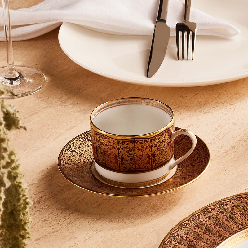Eventail Tea Cup & Saucer Gold bernardaud eventail tea cup saucer gold