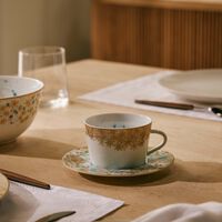 bernardaud feerie michael cailloux tea cup   saucer blue