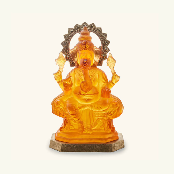 daum ganesh sculpture extra large amber