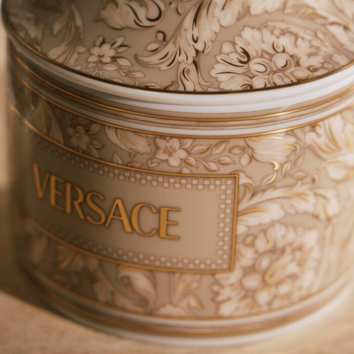 فيرساتشي علبة الحلى والمجوهرات الصغيرة باروكو بلون البيج