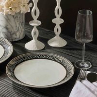 La Greca Signature Dinner Plate Round White 27cm versace la greca signature dinner plate round white 27cm