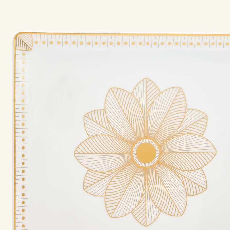 christofle malmaison imp riale tray rectangular gold 22x19cm