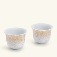 silsal tamrah dates spread bottom arabic coffee cup gold set of 2
