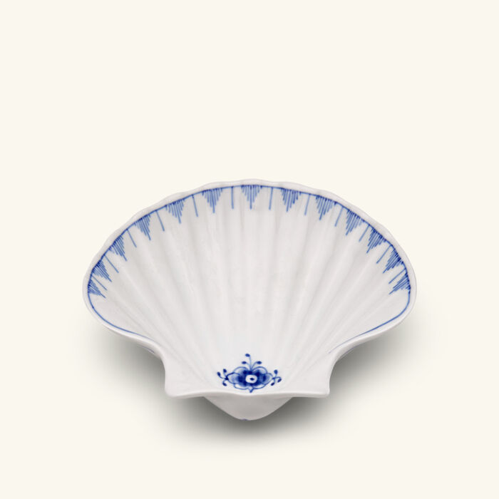 رويال كوبنهاغن طقم أطباق التقديم بلو فلوتد بلاين أبيض من ثلاثة أطباق