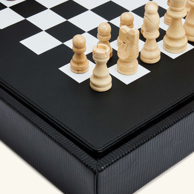 vido jet black lizard chess set