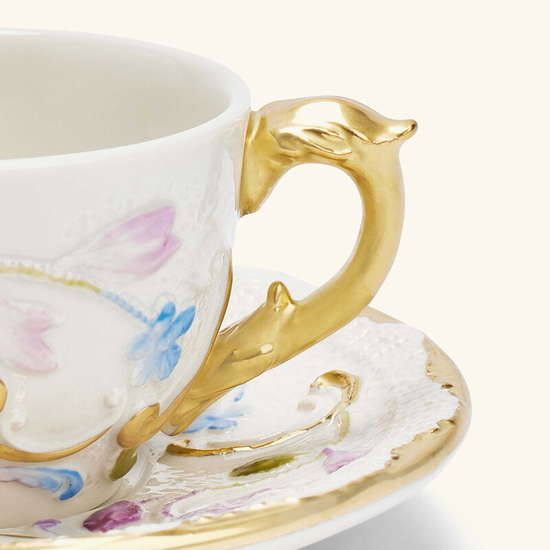 villari taormina tea cup   saucer white