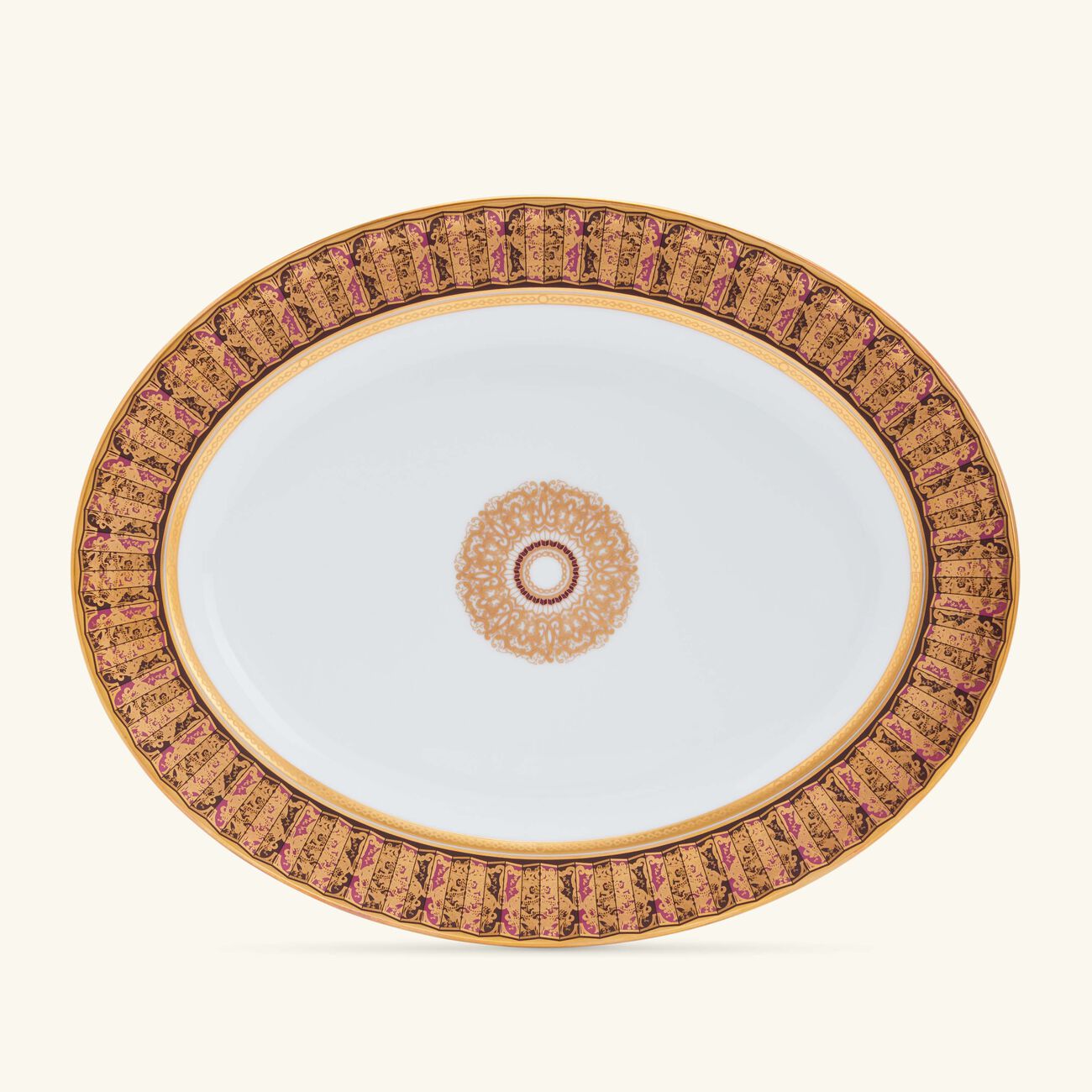 Eventail Serving Platter Oval White 33cm bernardaud eventail serving platter oval white 33cm