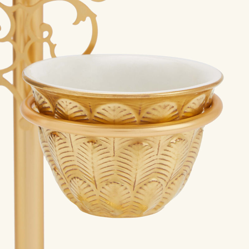 Peacock Extravaganza Cookie Stand & Coffee Cup Holder Gold villari peacock extravaganza cookie stand coffee cup holder gold