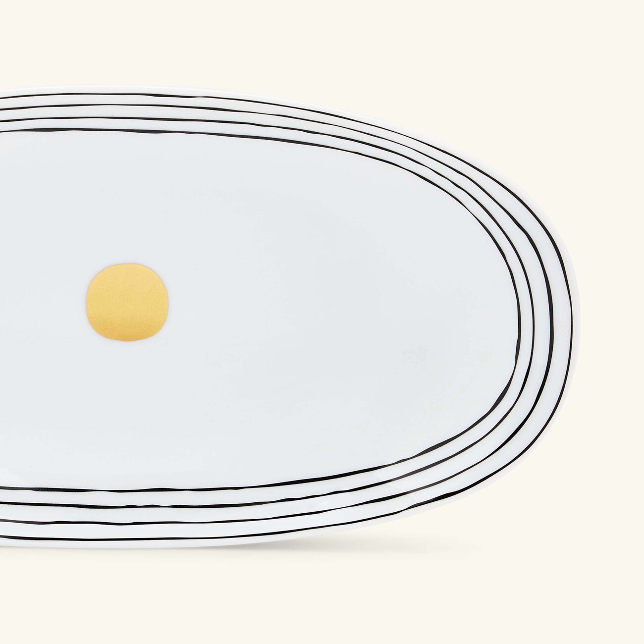 bernardaud aboro serving platter black 23cm