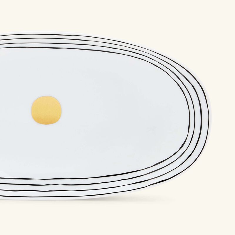 bernardaud aboro serving platter black 23cm