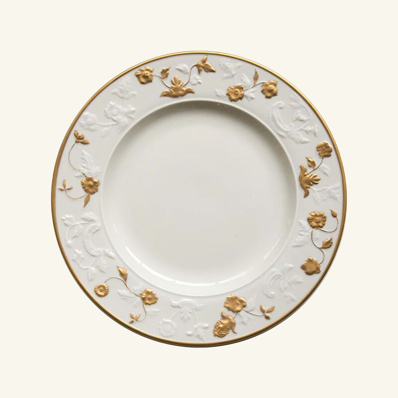 villari taormina bread plate round gold 17cm