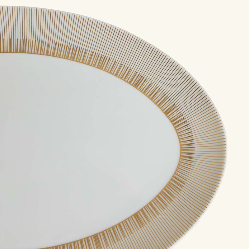 bernardaud sol serving platter oval gold 33cm