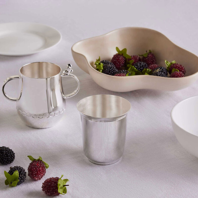 christofle cluny baby cup silver plated