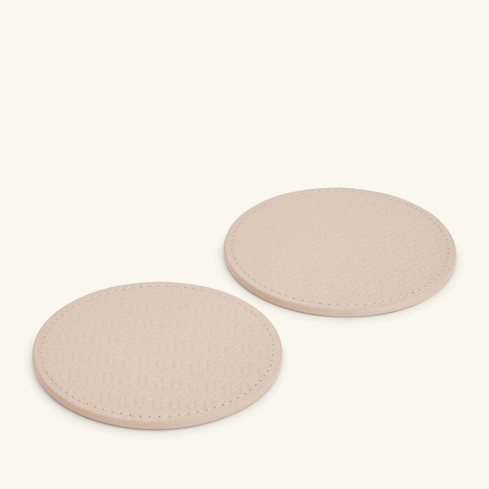 giobagnara elie saab monogram coaster torrone beige set of 2