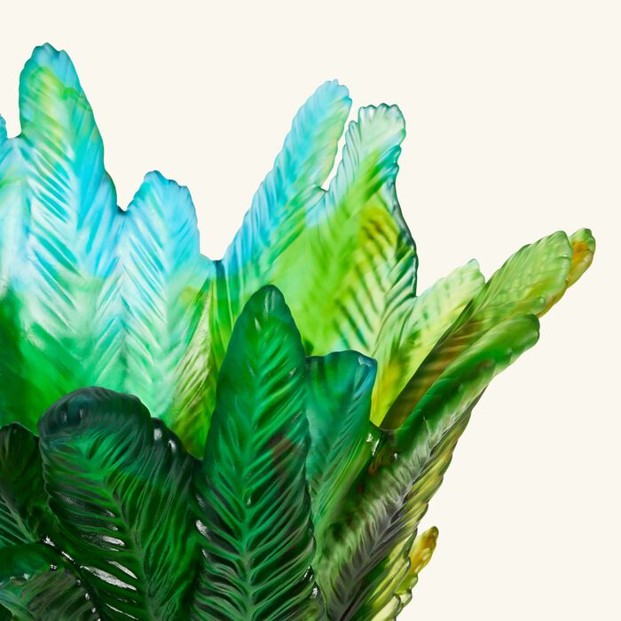 daum palm beach vase extra large blue