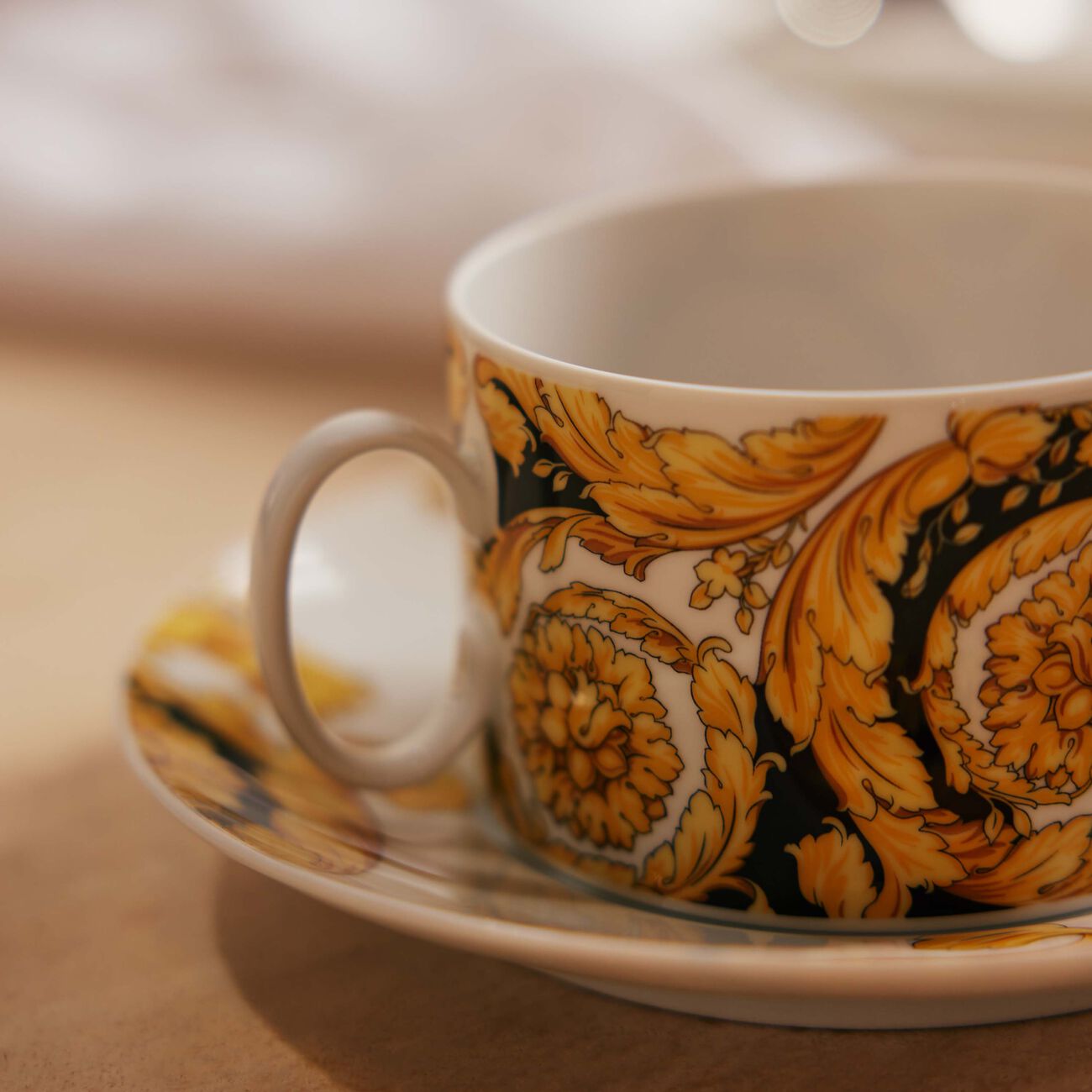 Barocco 92 Tea Cup & Saucer versace barocco 92 tea cup saucer