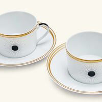 bernardaud tea cup   saucer white set of 2
