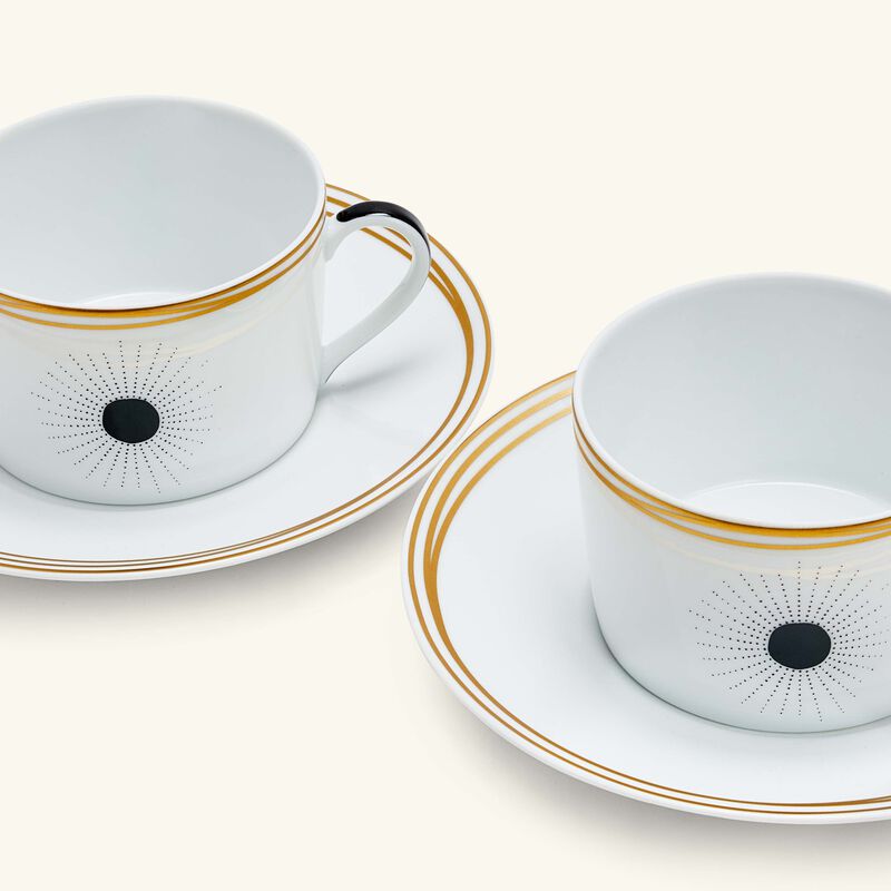 bernardaud tea cup   saucer white set of 2
