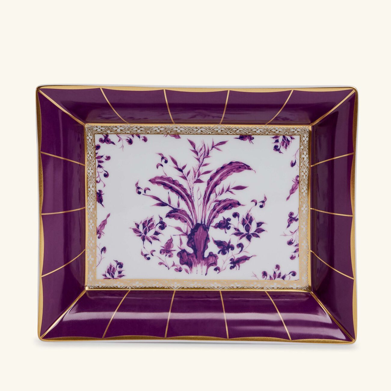 Prunus Ashtray Rectangular Small Purple bernardaud prunus ashtray rectangular small purple