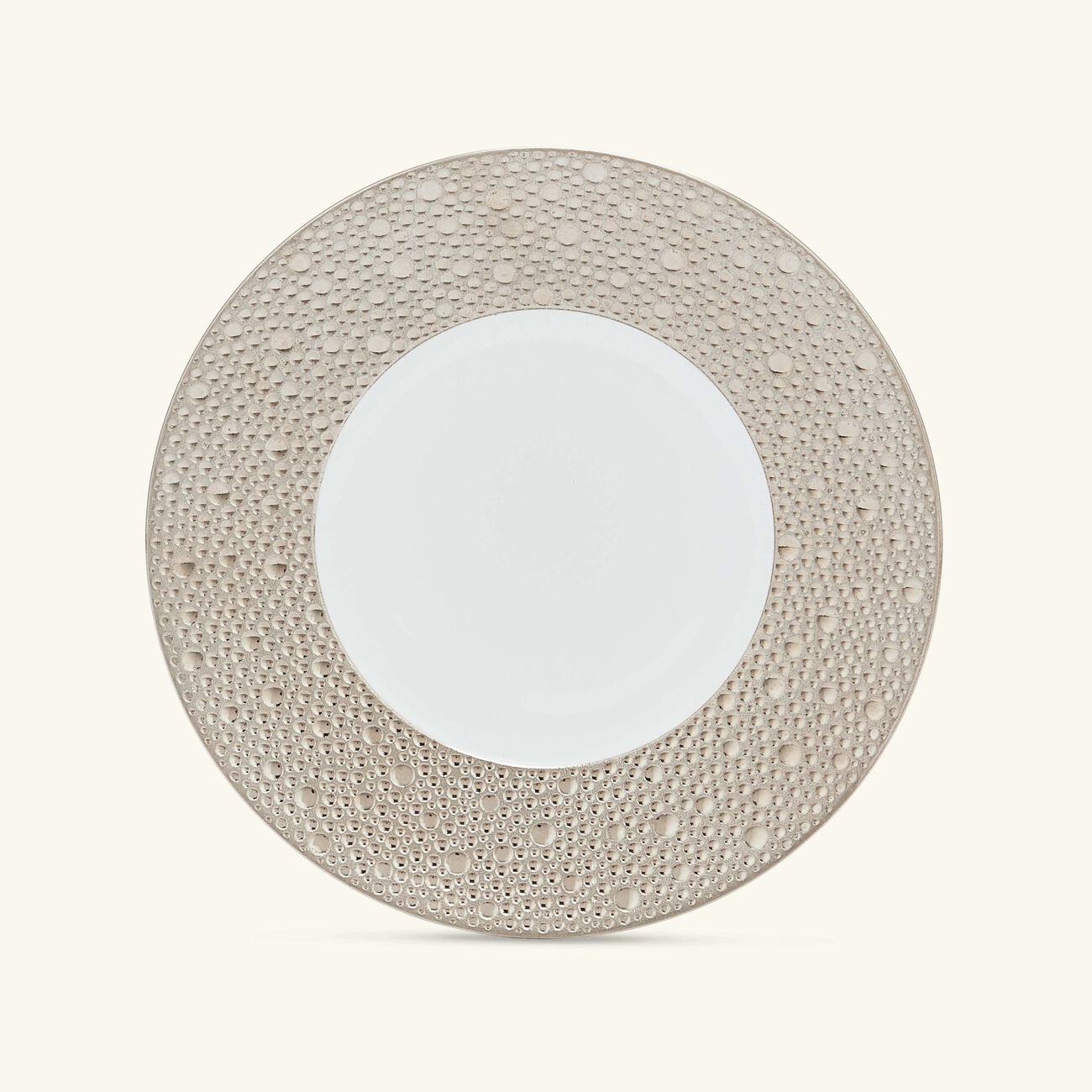 bernardaud ecume bread   butter plate round silver 16cm