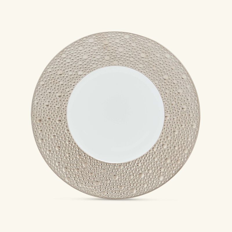 bernardaud ecume bread   butter plate round silver 16cm