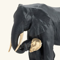 lladro elephant sculpture medium black