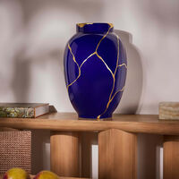 bernardaud kintsugi cobalt vase small blue