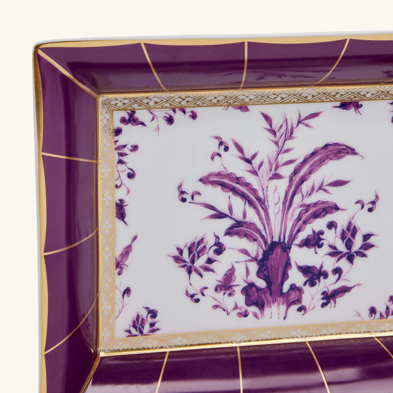 Prunus Ashtray Rectangular Small Purple bernardaud prunus ashtray rectangular small purple