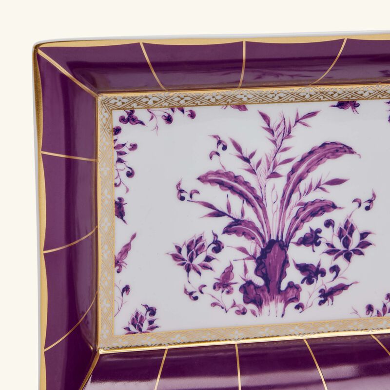 Prunus Ashtray Rectangular Small Purple bernardaud prunus ashtray rectangular small purple