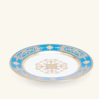 bernardaud aux rois bread   butter plate round blue 16cm