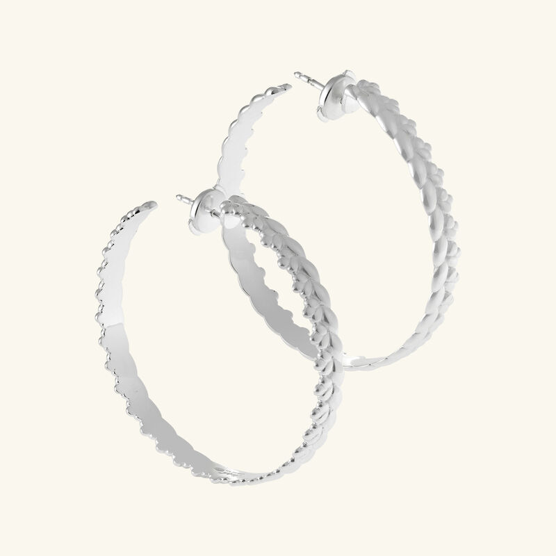 christofle babylone hoop earring sterling silver