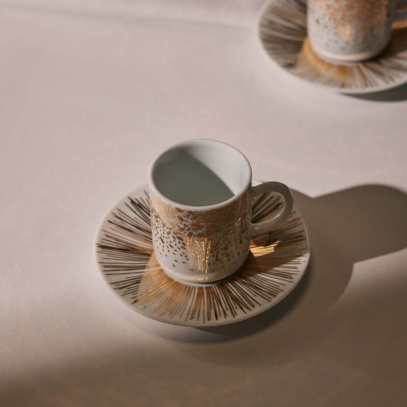 silsal tamrah dates spread top cup   saucer gold set of 2