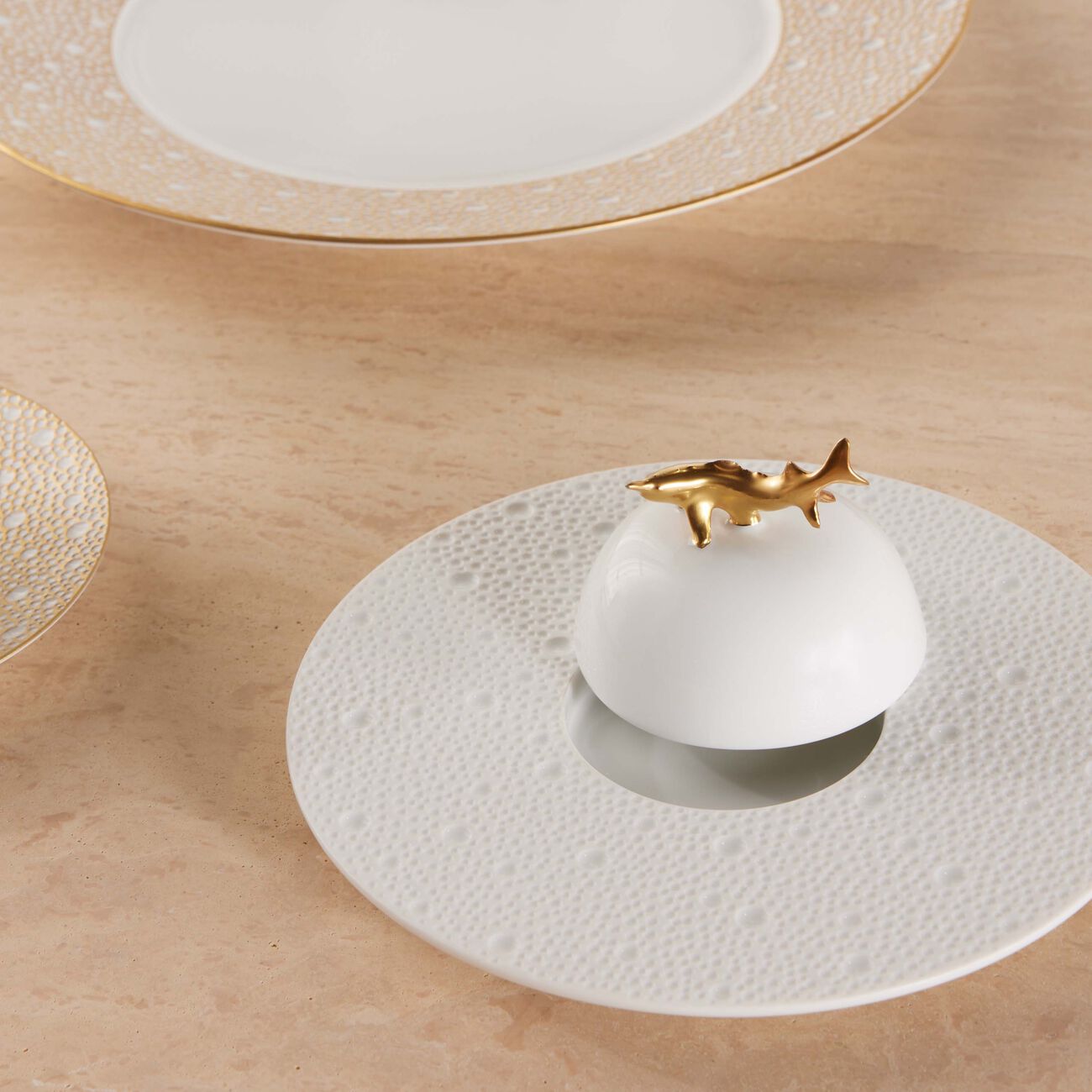 Ecume Serving Platter Round White 18cm bernardaud ecume serving platter round white 18cm