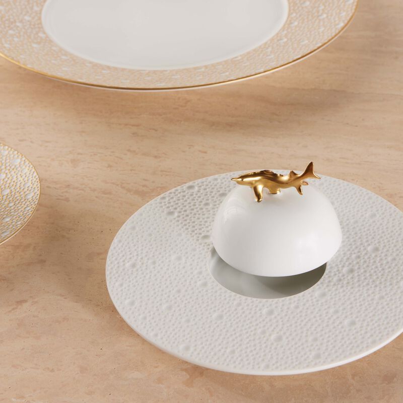 Ecume Serving Platter Round White 18cm bernardaud ecume serving platter round white 18cm