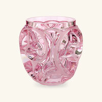 lalique tourbillons vase extra large pink