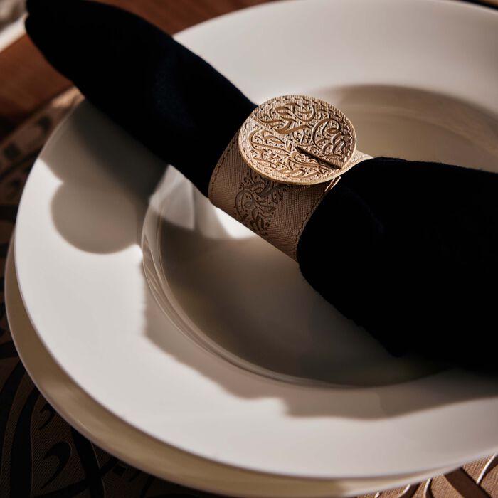 Nagham Table Acessories Beige Set of 6 dimlaj nagham table acessories beige set of 6