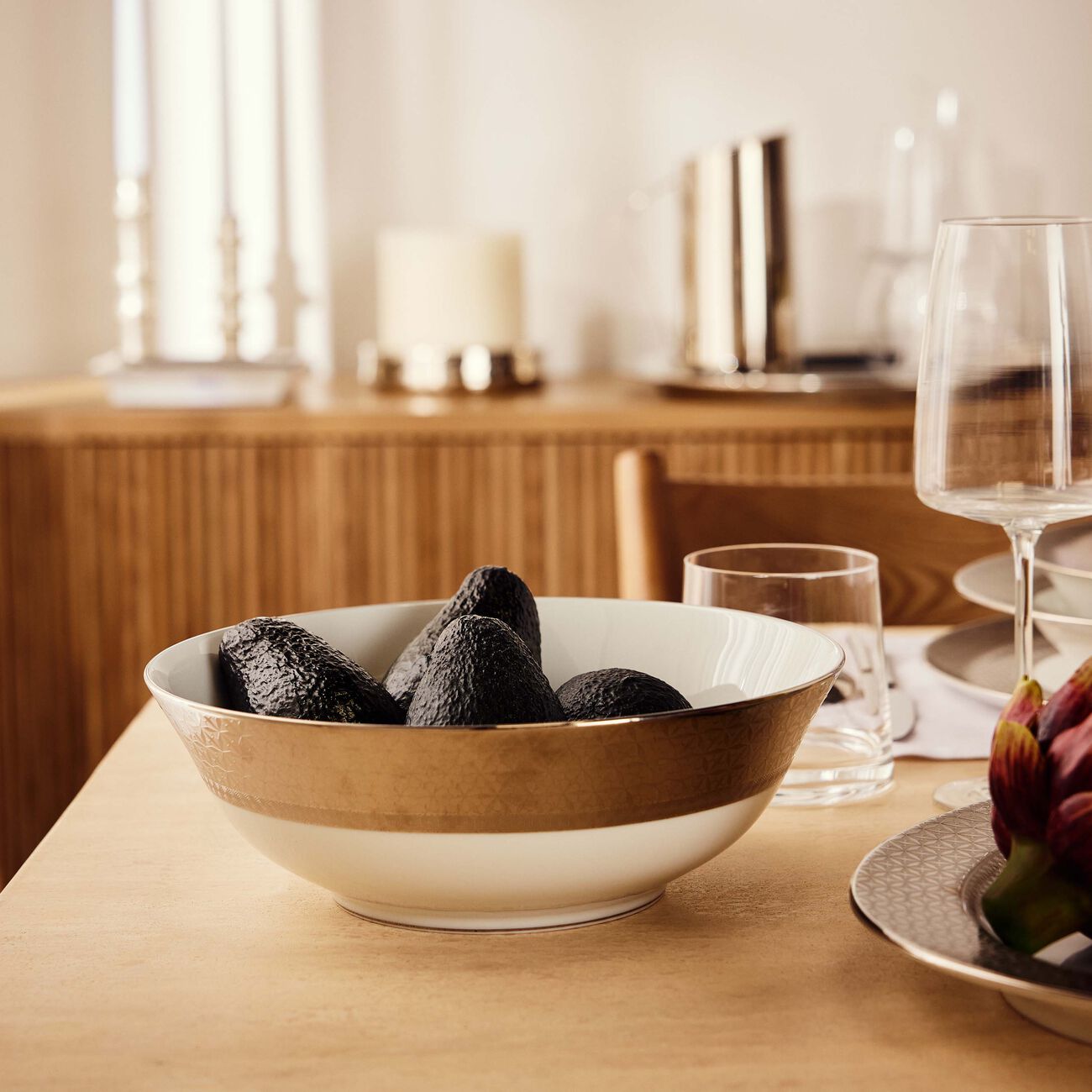 Divine Salad Bowl Silver bernardaud divine salad bowl silver