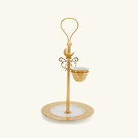 Peacock Extravaganza Cookie Stand & Coffee Cup Holder Gold villari peacock extravaganza cookie stand coffee cup holder gold