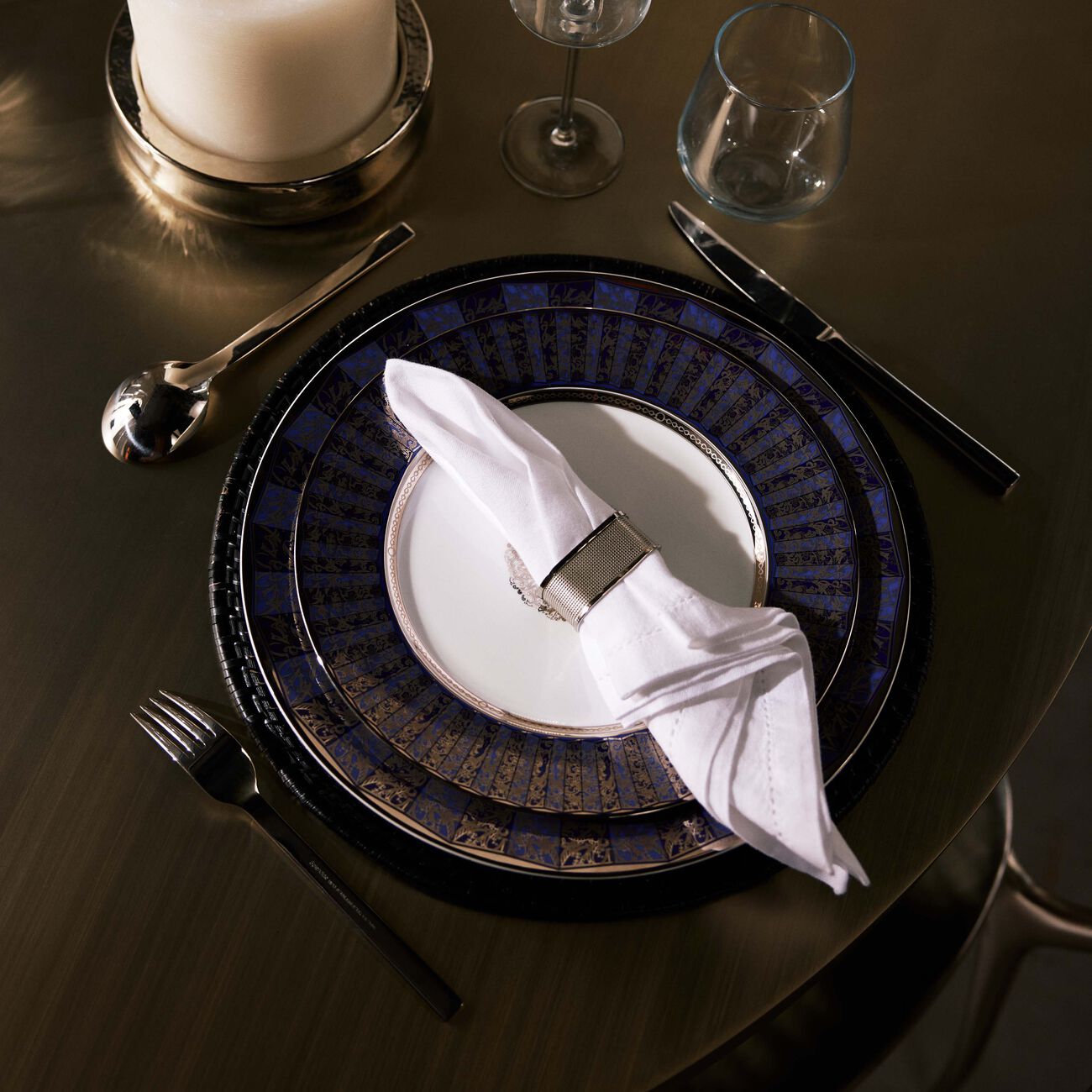 Eventail Serving Plate Oval Silver bernardaud eventail serving plate oval silver