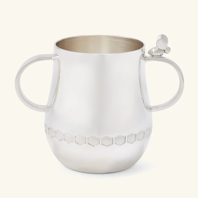 christofle beebee baby cup with handles silver plated