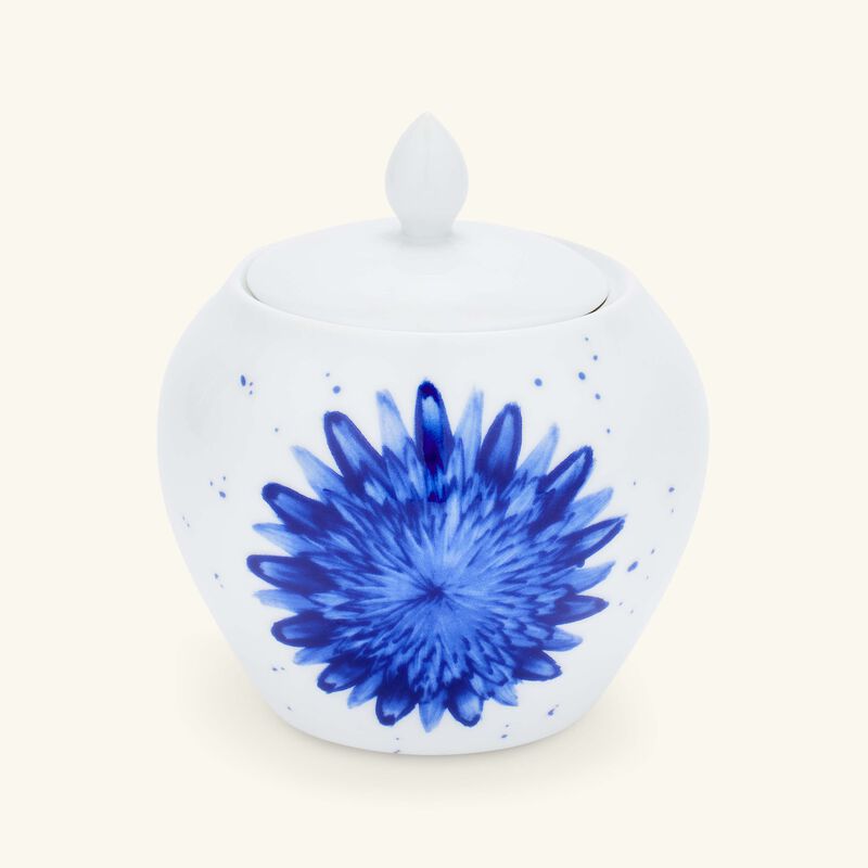 bernardaud in bloom sugar bowl blue
