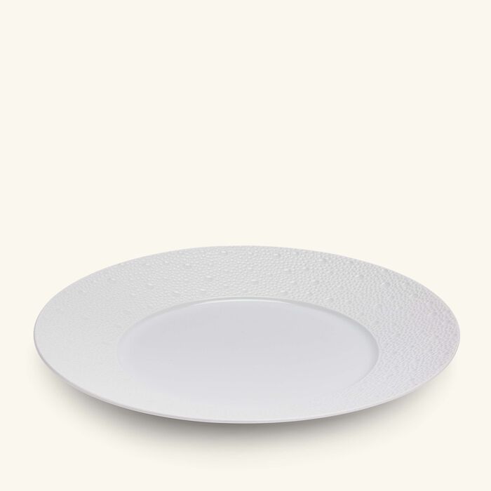 bernardaud ecume dinner plate round white 26cm