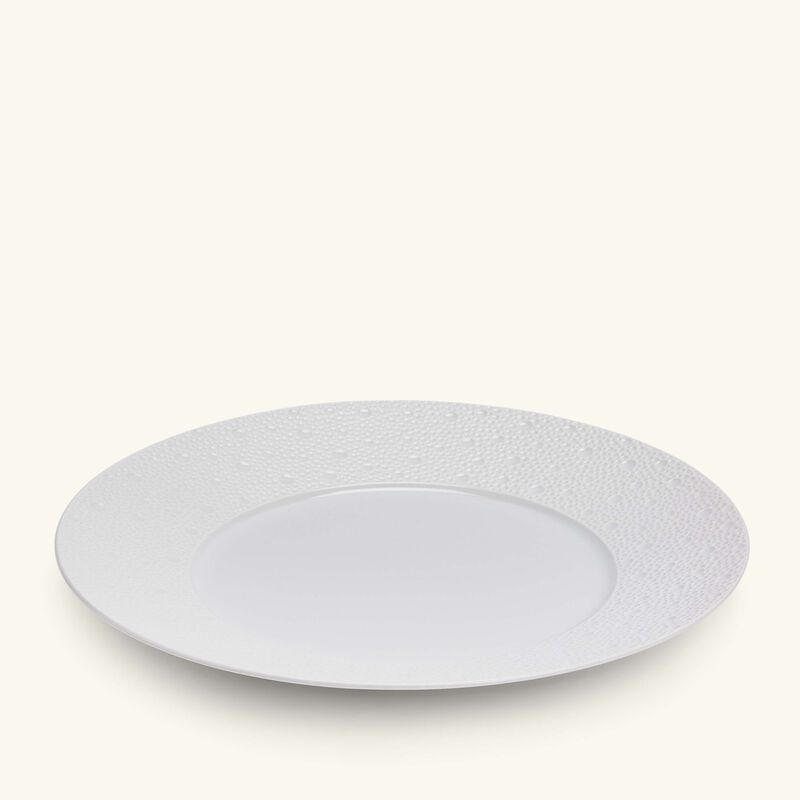 bernardaud ecume dinner plate round white 26cm