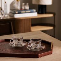 dimlaj hayat tea cup and saucer gold set of 6